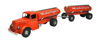 Smith Miller L Mack Custom Mobil Gas Truck and Pup Trailer