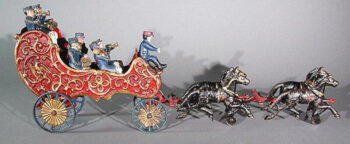 Hubley Royal Circus Small Band Wagon with Four Horses