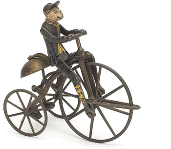 J. E. Stevens Monkey on Tricycle Bell Toy