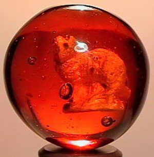 BB Marbles Colored Glass Cat