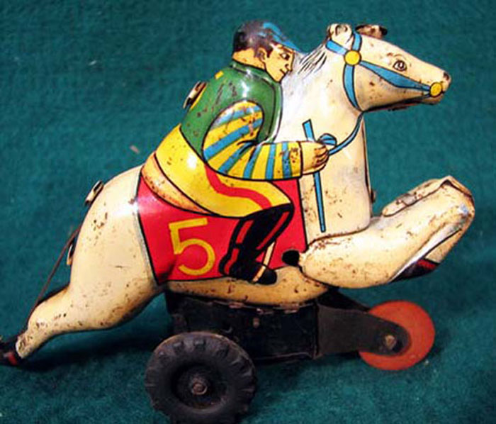 Yoneya SY Jockey Riding Horse - Antique Toys Library