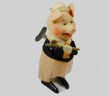 Schuco Pig Playing Flute