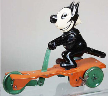 Chein Felix The Cat on Scooter