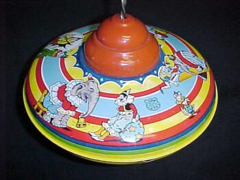 Chein & Co. Circus Scenes Spinning Top 1950’s