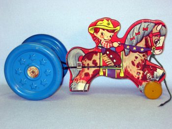 Gong Bell Cowboy Pull Toy