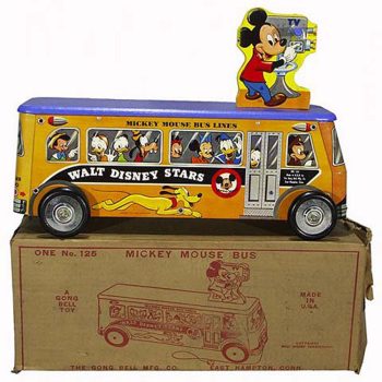 Gong Bell Walt Disney Mickey Mouse Bus