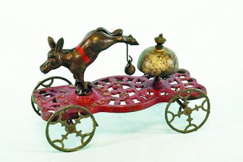 Gong Bell Co. Kicking Mule Bell Toy No. 42