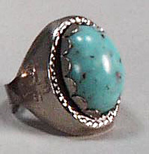 Sky King Turquoise colored Navajo Treasure Ring Premium