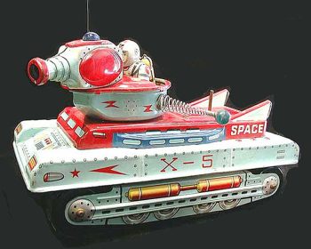 K Toy (Ohta Kasaburo) X-5 Space Tank Astronaut with Ray Gun