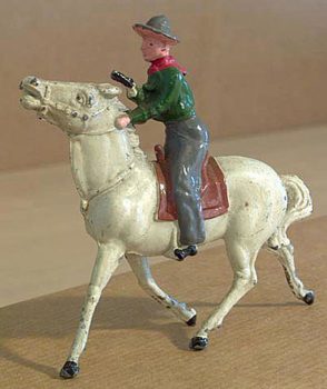 John Hill & Co. Mounted Cowboy with Pistol