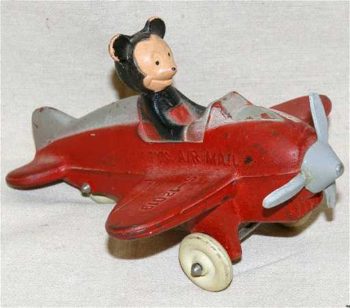 Sun Rubber Mickey Mouse Air Mail Airplane  S-12019