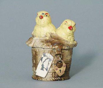Arthur Shaw Co. (A. S. Co.) Chicks in a Basket Still Bank