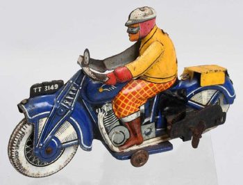 Mettoy Motorcycle with Civilian Rider