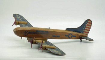 Cass Toys 4 Engine Airplane Wooden