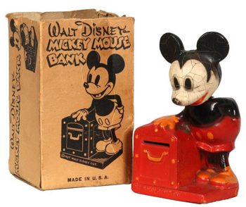Crown Toy & Novelty Co. Mickey Mouse Crown Toy Bank