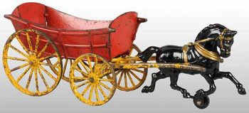 Hubley Horse Drawn Farm Wagon Toy