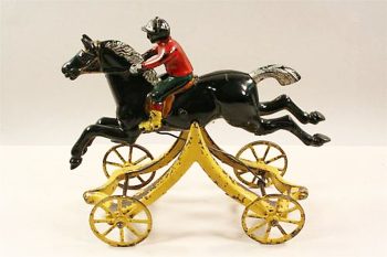 Wilkins Jockey on Horse Pull Toy