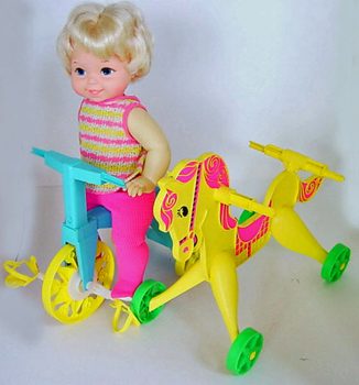 Mattel Tippy Toes With Tricycle & Horse
