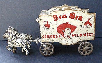 Arcade Tom Mix Circus Wagon Iron Horses 1920’s