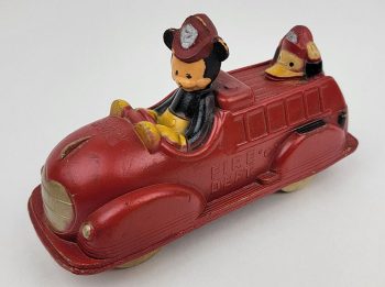 Sun Rubber Mickey Mouse Fire Chief Car