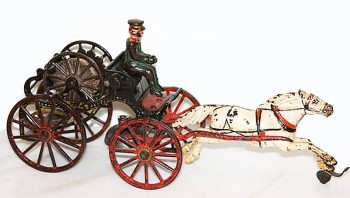 Welker & Crosby 1 Horse Fire Hose Reel Wagon