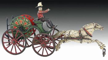 Pratt & Letchworth Horse Drawn Hose Reel Fire Wagon Toy
