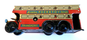Wells Brimtoy Co. 6-Wheel Transport Bus