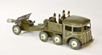 Joustra (Jouet de Strasbourg) 6-wheeled Military Truck with Field Gun