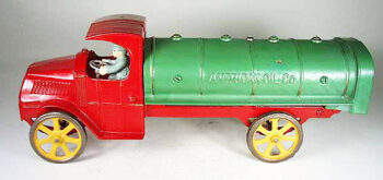 Dent American Oil Tanker Truck