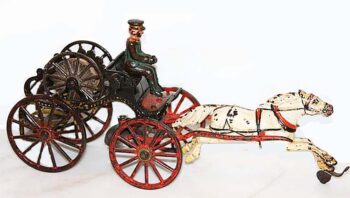 Welker & Crosby 1 Horse Fire Hose Reel Wagon