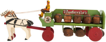 Rich Toys Budweiser Horse Drawn Beer Wagon Pull Toy