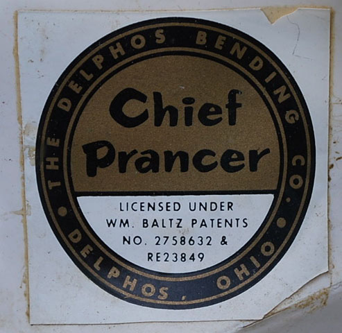 Delphos Bending Co. Chief Prancer Rocking Horse