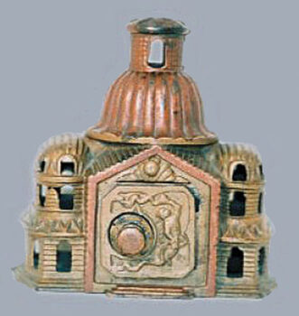 Grey Iron Domed Mosque Still Bank Combo Lock Door