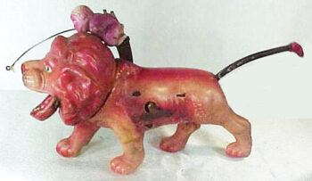 Occupied Japan Monkey riding on a Lion