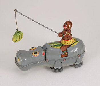 TPS Tokyo Plaything Shokai Black Man Riding a Hippo Toy