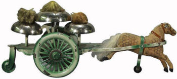 Doll et Cie Horse Pulling Bell Cart Toy