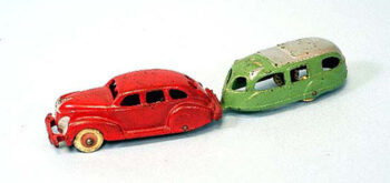 Hubley 1938 Lincoln Zephyr Sedan with House Trailer