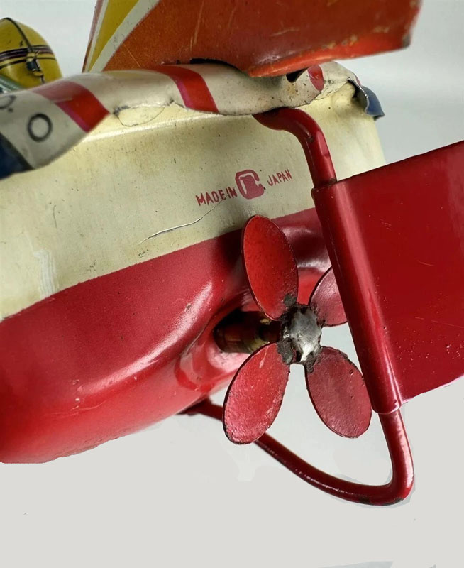 Bandai Thunder Jet Boat Remote Control, Tin, 10″ Long x 3 1/2″ High x 3 1/2″ Wide, Battery Operated, 1950’s