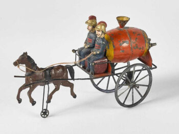 French Horse Drawn Fire Water Wagon