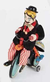 TPS Tokyo Plaything Shokai Man riding High Wheel Bicycle