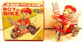 Elvin Boy on Trike w/ Flags