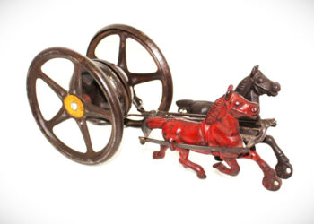 Gong Bell Double Horse Drawn Bell Toy