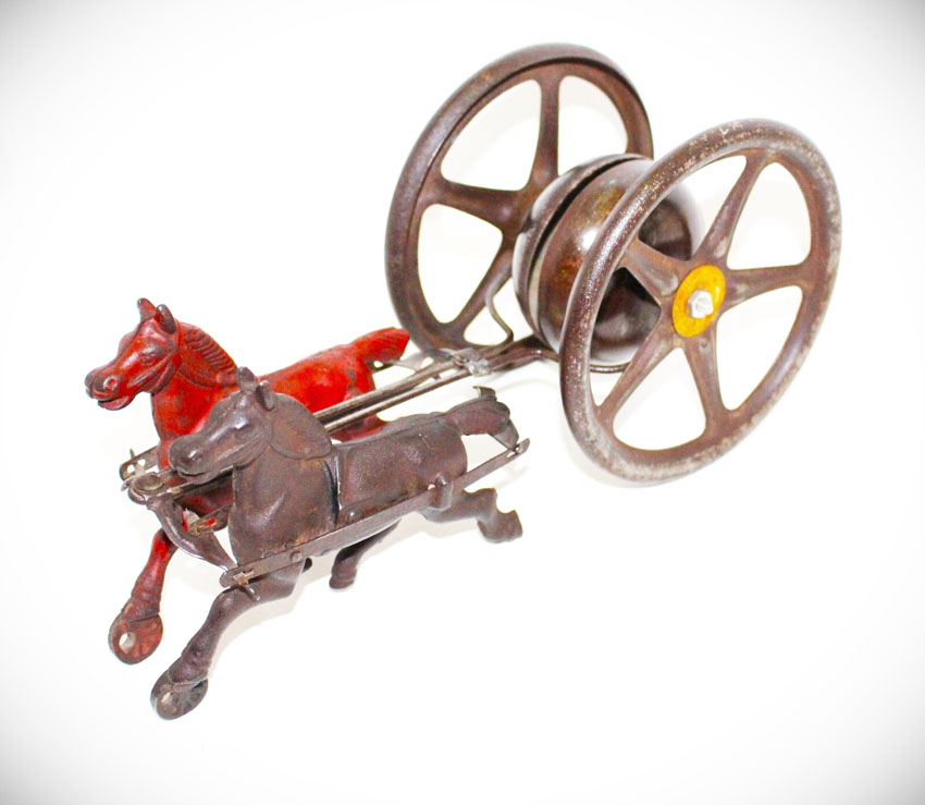 Gong Bell Double Horse Drawn Bell Toy