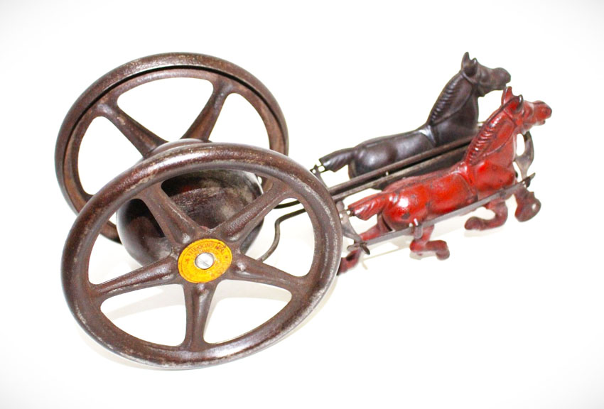 Gong Bell Double Horse Drawn Bell Toy