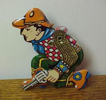 US Metal Toys Toy Tom Mix Cowboy Clicker